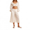 Emily Culotte-Style Pants In White