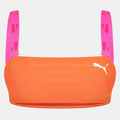 Puma Logo Print Swim Bandeau Bikini Top