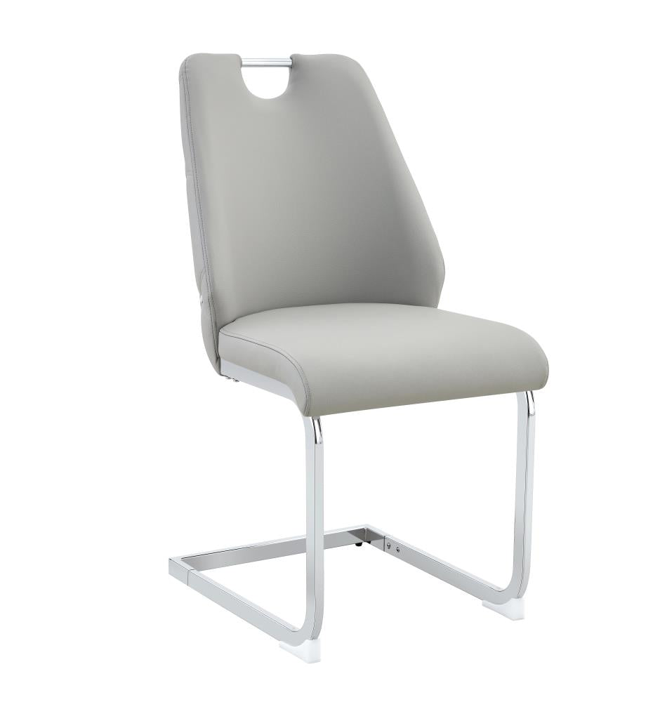 Set of 2 Contemporary Dining Room Chairs with Cushioned Seating