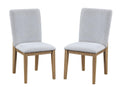 Set of 2 Contemporary Dining Chairs with Textured Upholstery