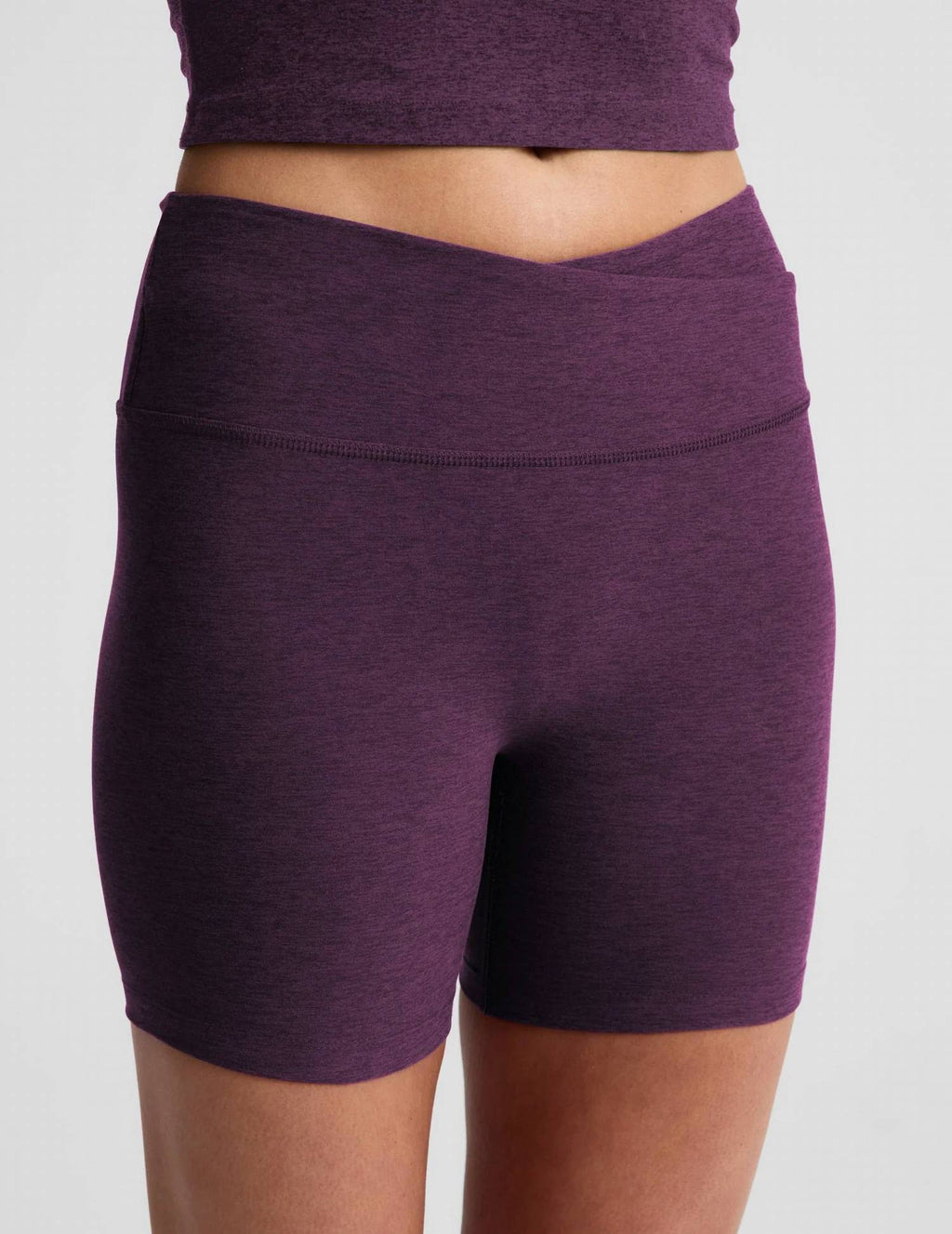 Spacedye At Your Leisure 5" Biker Short In Brilliant Blackberry Heather