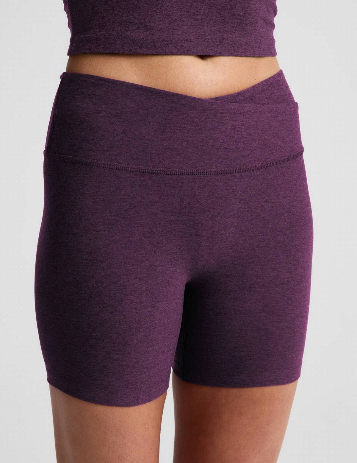 Spacedye At Your Leisure 5" Biker Short In Brilliant Blackberry Heather
