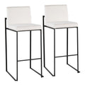 Contemporary Velvet Barstools with High Padded Backrests