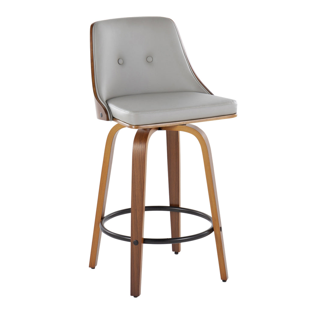 Fixed-Height Swivel Chairs with Metal Footrests