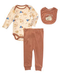 Baby Views 3pc Bodysuit, Pant & Bib Set