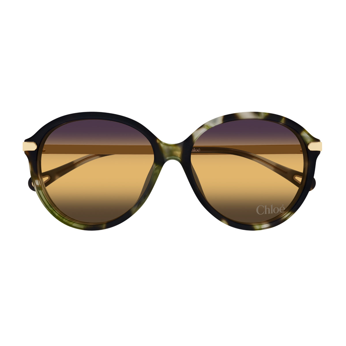 Round Sunglasses With Recycled Acetate Frame And Gradient Lenses
