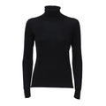 High Neck Ribbed Knit Long-Sleeve Pullover