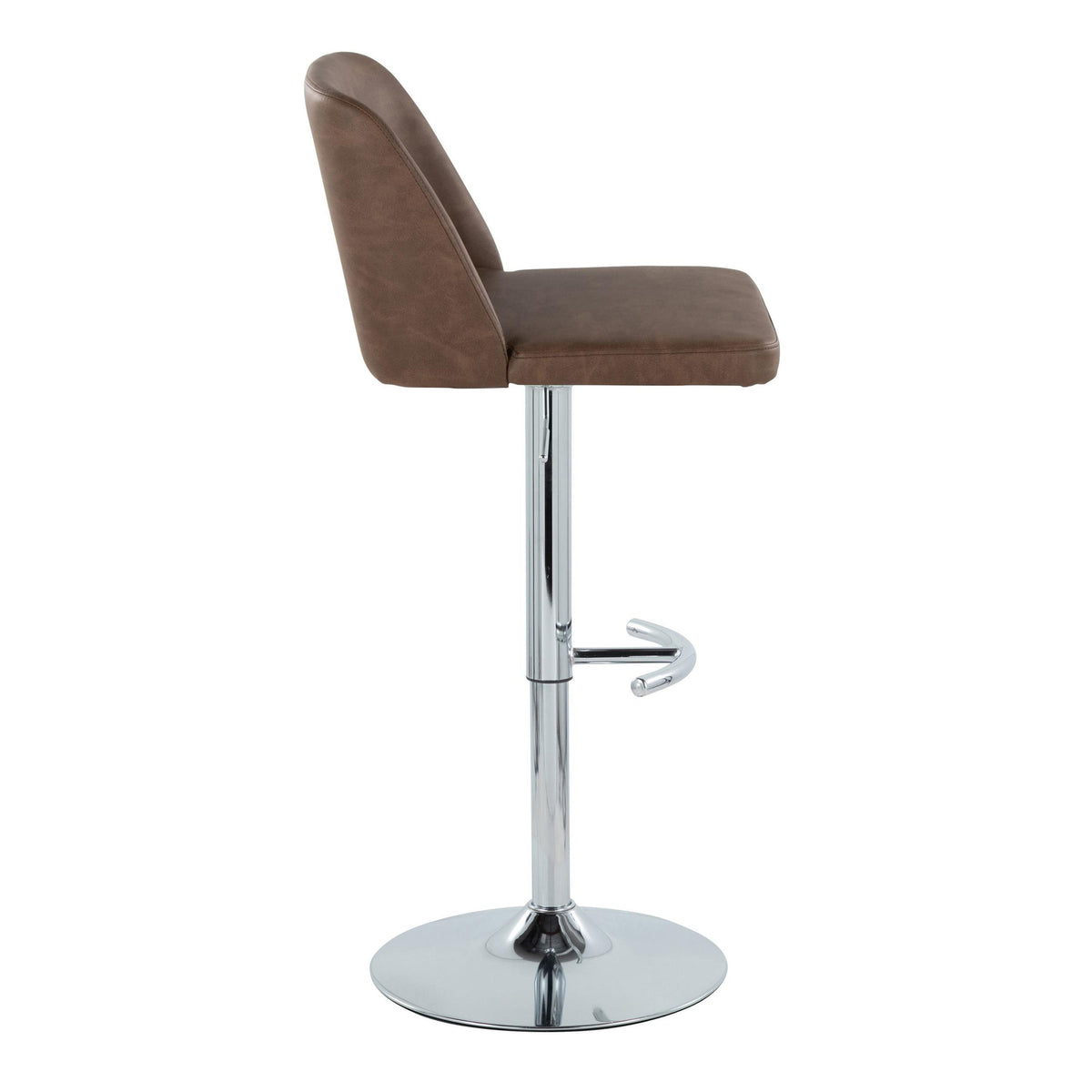 Upholstered Counter Stools with Rounded Footrests Set of 2