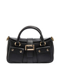 Rectangular Gold-Tone Accent Tote Bag