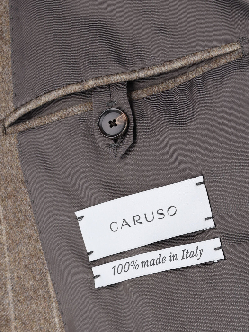 Brown Pinstripe Textured Fabric Suit
