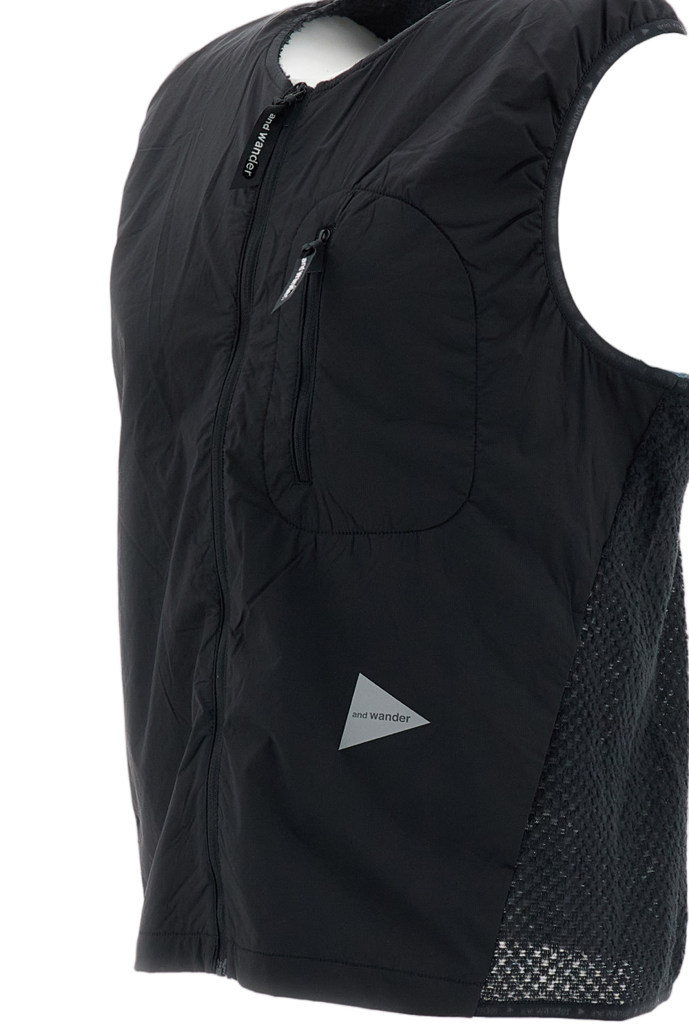 Black Lightweight Water-Repellent Insulated Vest