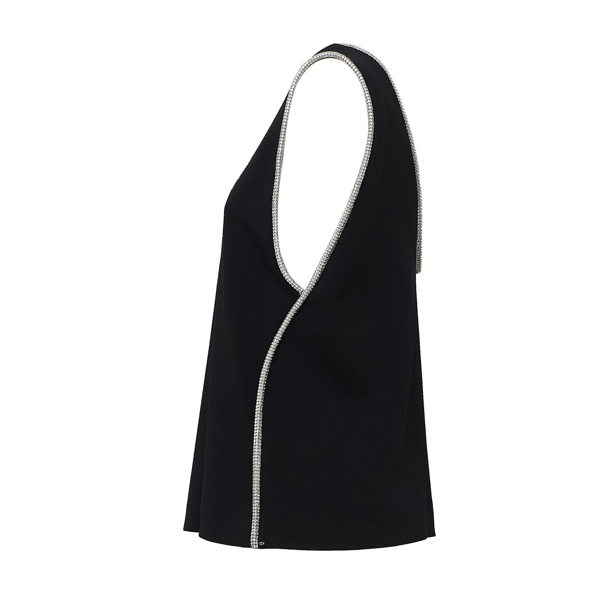 Viscose Cady Rhinestone Sleeveless Tank Top