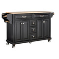 Kitchen Island with Rubberwood Countertop