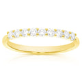 1/2 cttw Lab Grown Diamond Wedding Band in 14K Yellow Gold For Women