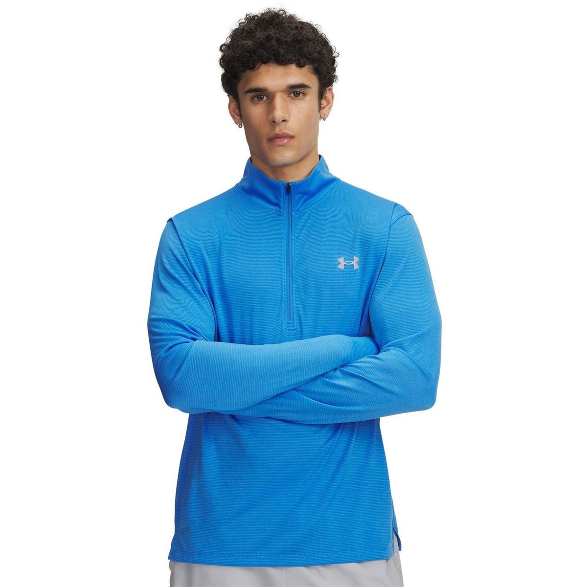 Under Armour Launch Zip Neck High Collar Long Sleeve T-Shirt