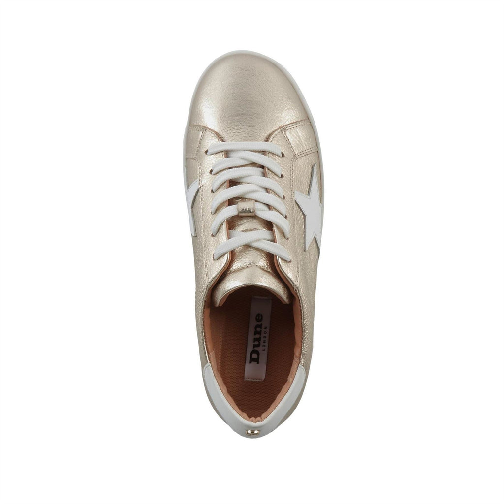Dune Lo Edriss Star Lace Up Canvas Low Top Sneakers