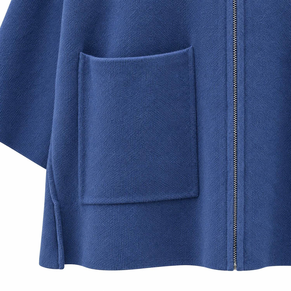 Heavenly Zip Cardigan With Pockets In Stellar Blue