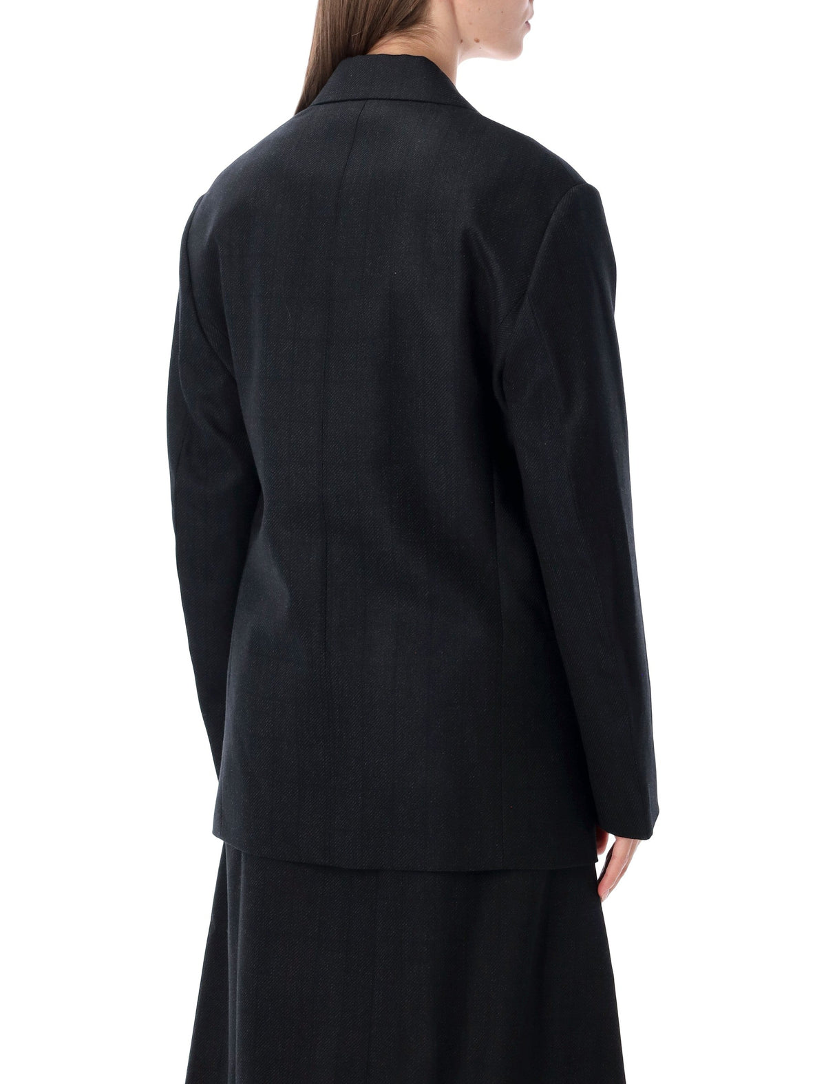 Two-Button Blazer with Notched Lapel
