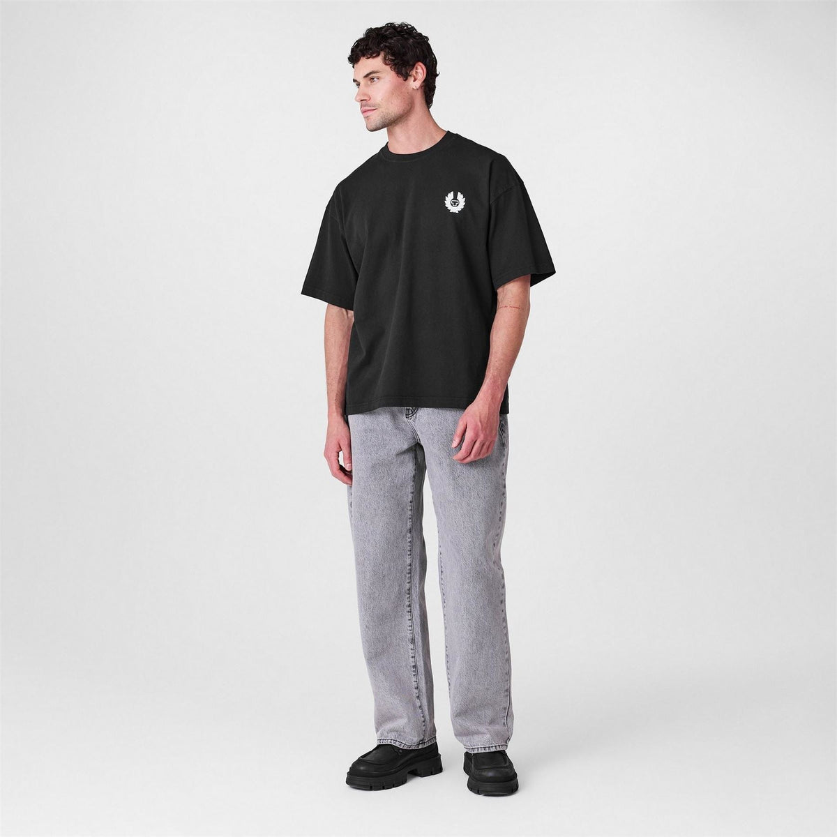 Belstaff Mens Drop Shoulder Oversized T Shirt