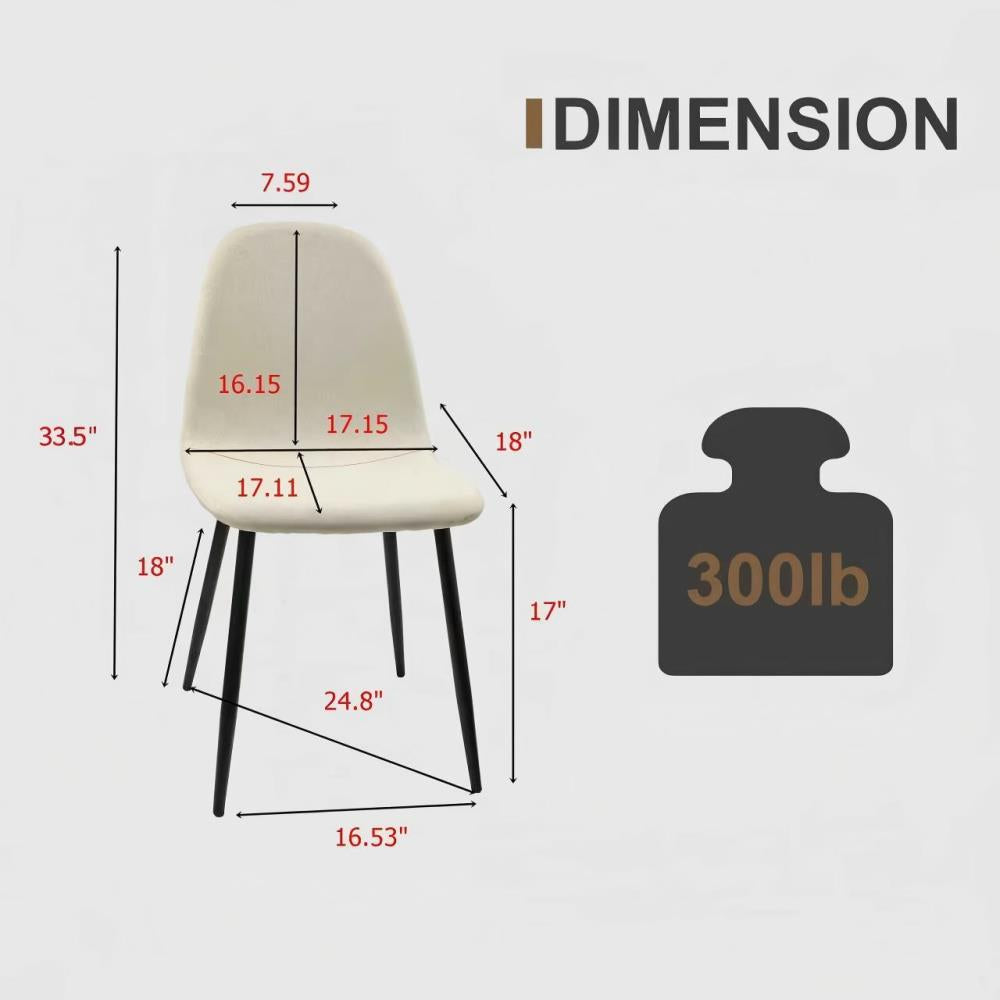 Contemporary Metal Frame Dining Chairs