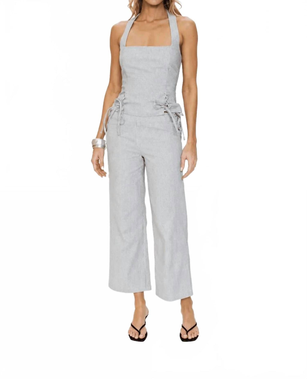 Kendall Pant In Twill Stripe Blue