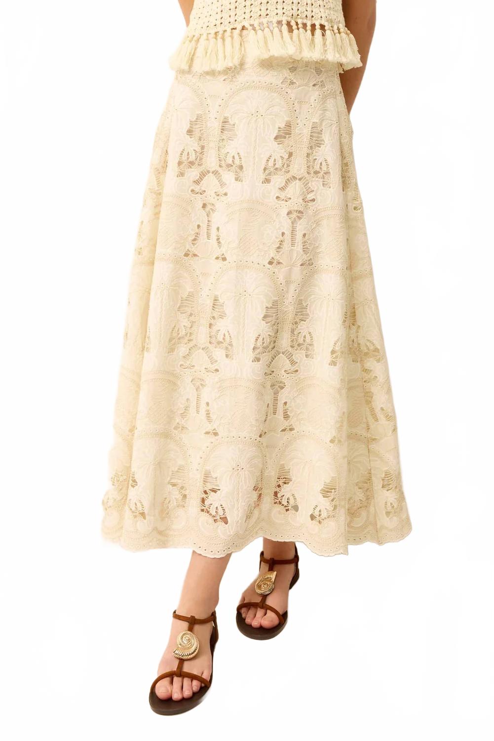 Emryn A-Line Maxi Skirt In Shore
