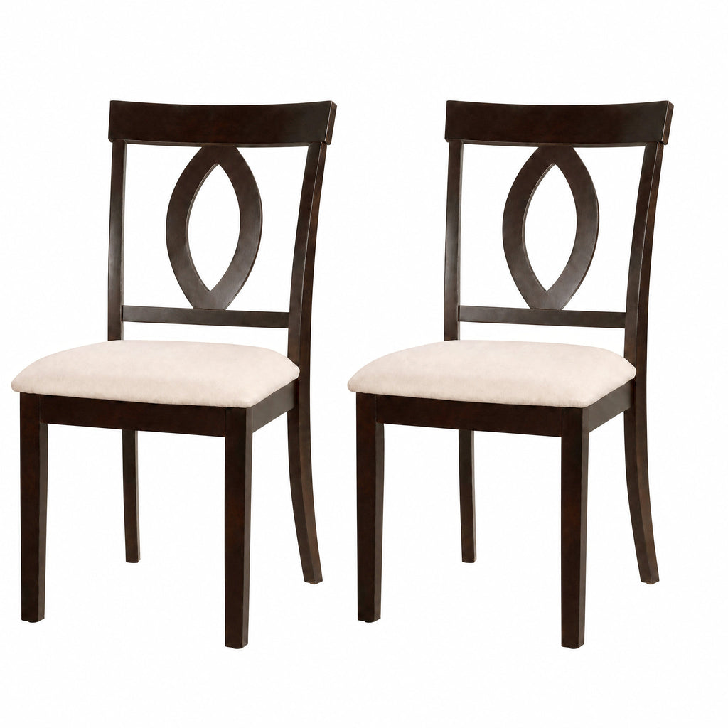 Rubberwood Dining Chairs with Upholstered Cushions