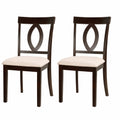 Rubberwood Dining Chairs with Upholstered Cushions