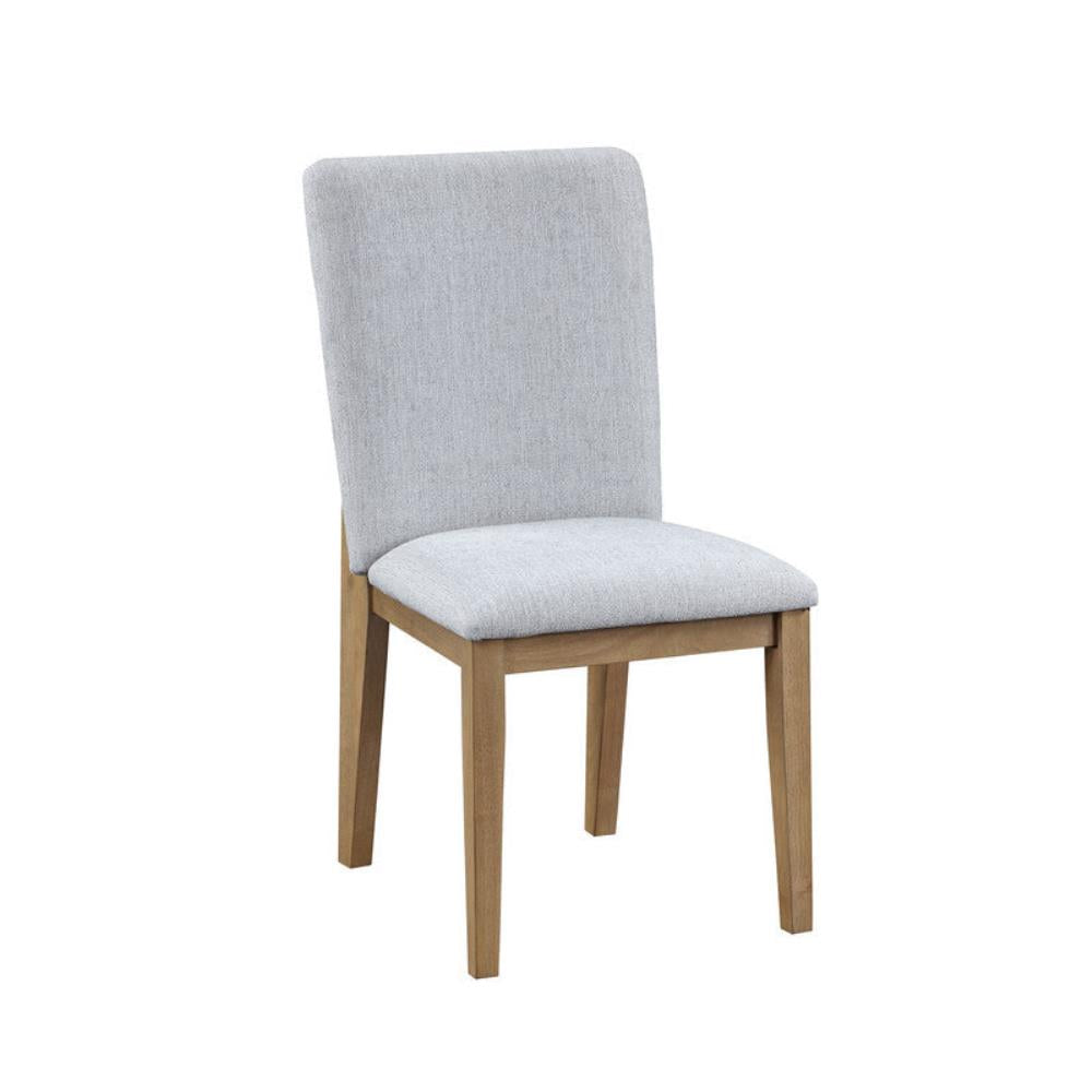 Set of 2 Contemporary Dining Chairs with Textured Upholstery