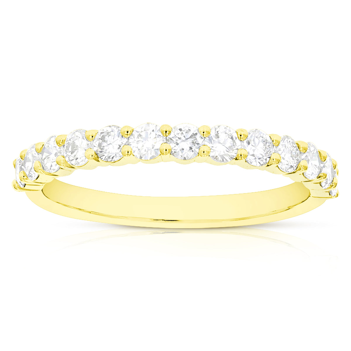 1/2 cttw Lab Grown Diamond Wedding Band in 14K Yellow Gold For Women