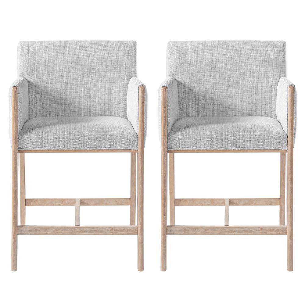 Set of 2 Comfortable Counter Height Chairs with Armrests
