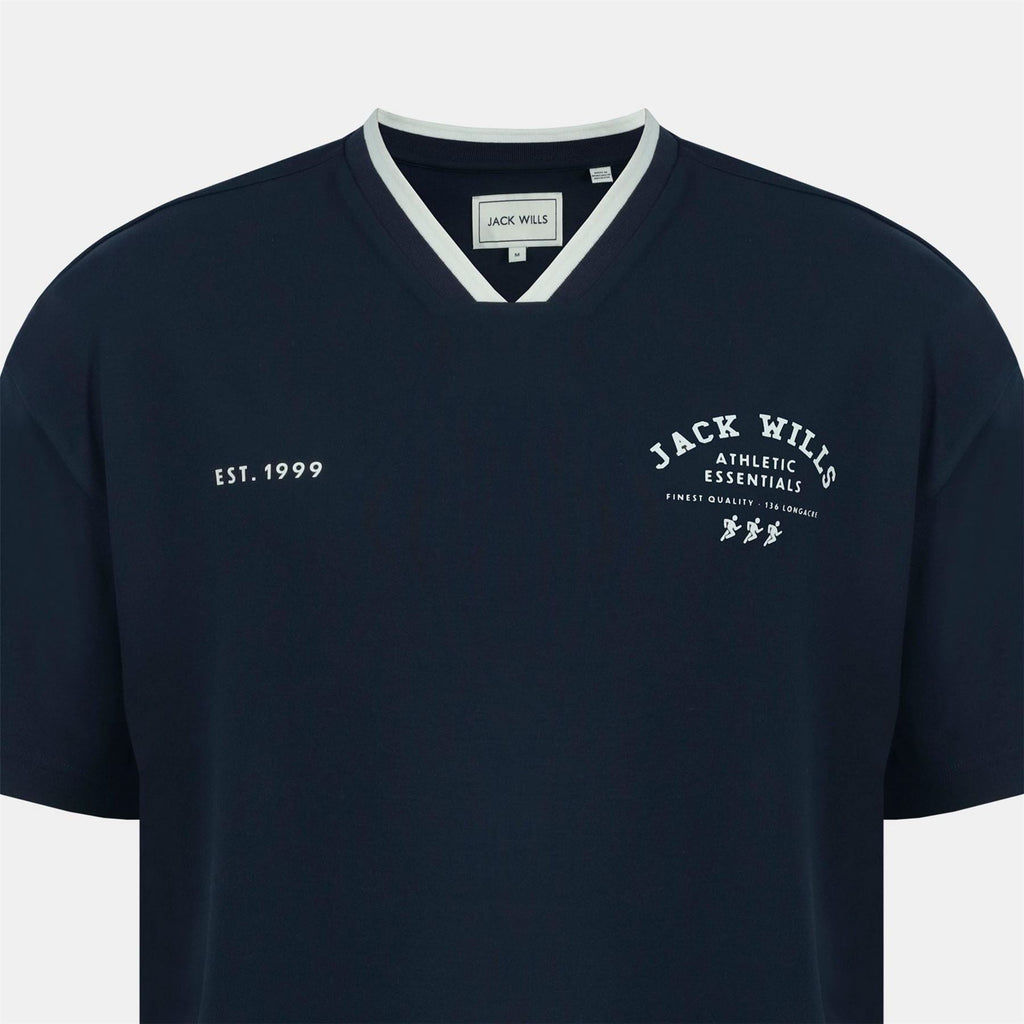 Jack Wills V Neck Short Sleeve Oversized T Shirt