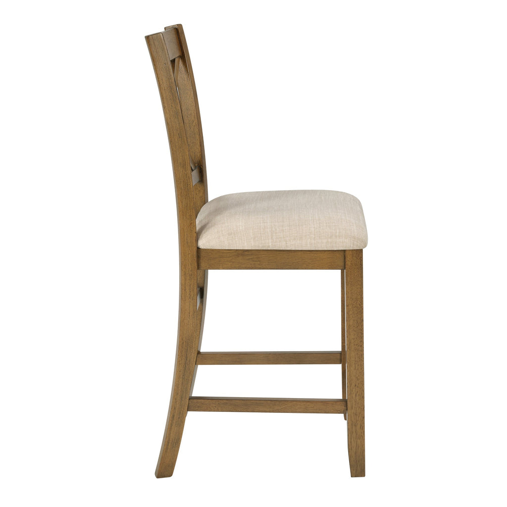 Wooden Frame Side Chairs with Cushioned Seats
