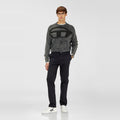 Denim-effect jumper with Oval D logo