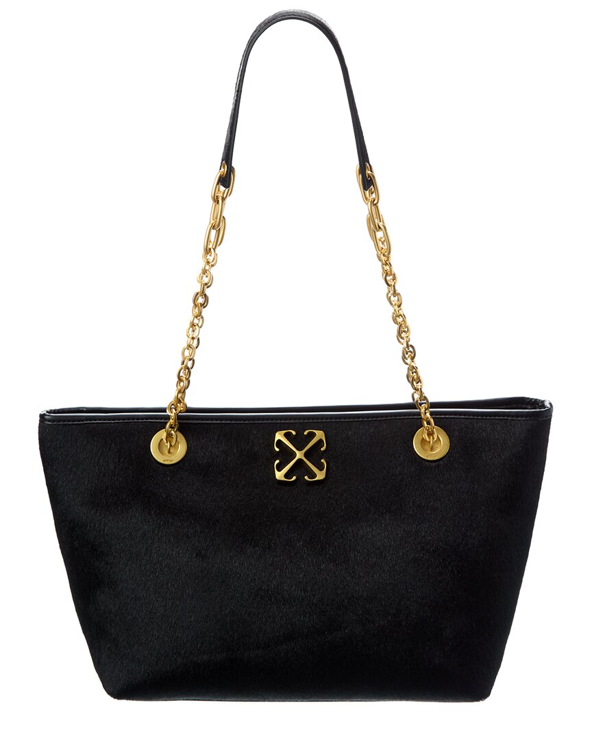 Off-White Jitney Small Chain Haircalf Tote